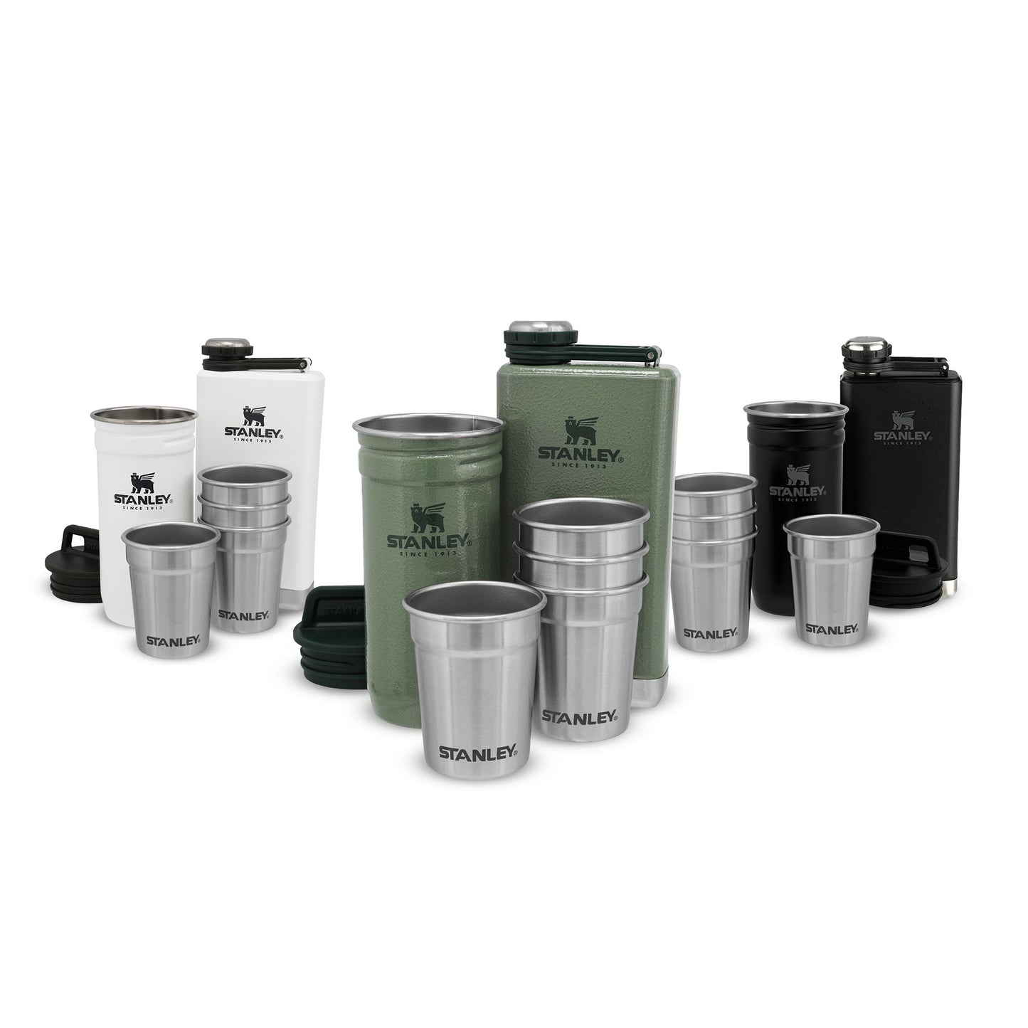 Adventure Pre-Party Shot Glass + Flask Set