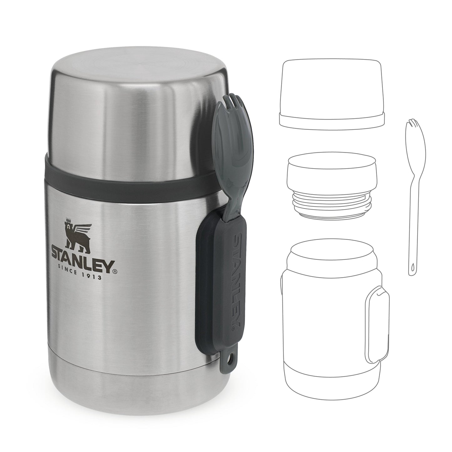 Adventure Stainless Steel All-in-One Food Jar | 0.53L