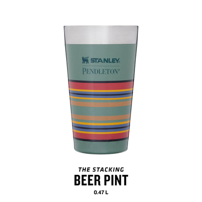 Pendleton Yakima Camp Stripe + Multi- National Park Stripe Pint 2 Pack Stacking Pint Set   2 x 0.47L